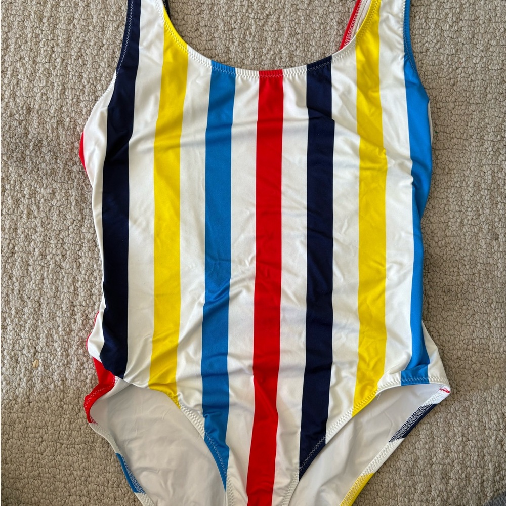 SOLID & STRIPED Red and Blue One Piece Swimsuit